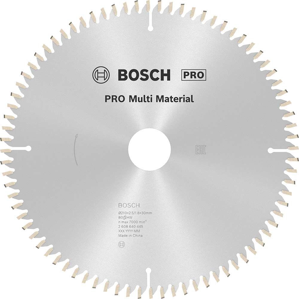 Bosch PRO Multi Material Cutting Mitre and Table Saw Blade 210mm 80T 30mm - Image 1