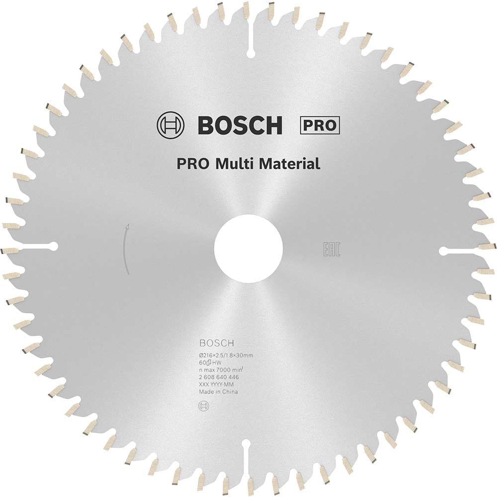Bosch PRO Multi Material Cutting Mitre and Table Saw Blade 216mm 60T 30mm - Image 1