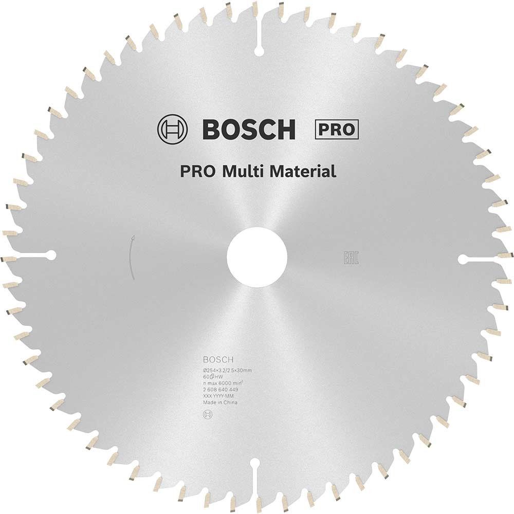Bosch PRO Multi Material Cutting Mitre and Table Saw Blade 254mm 60T 30mm - Image 1