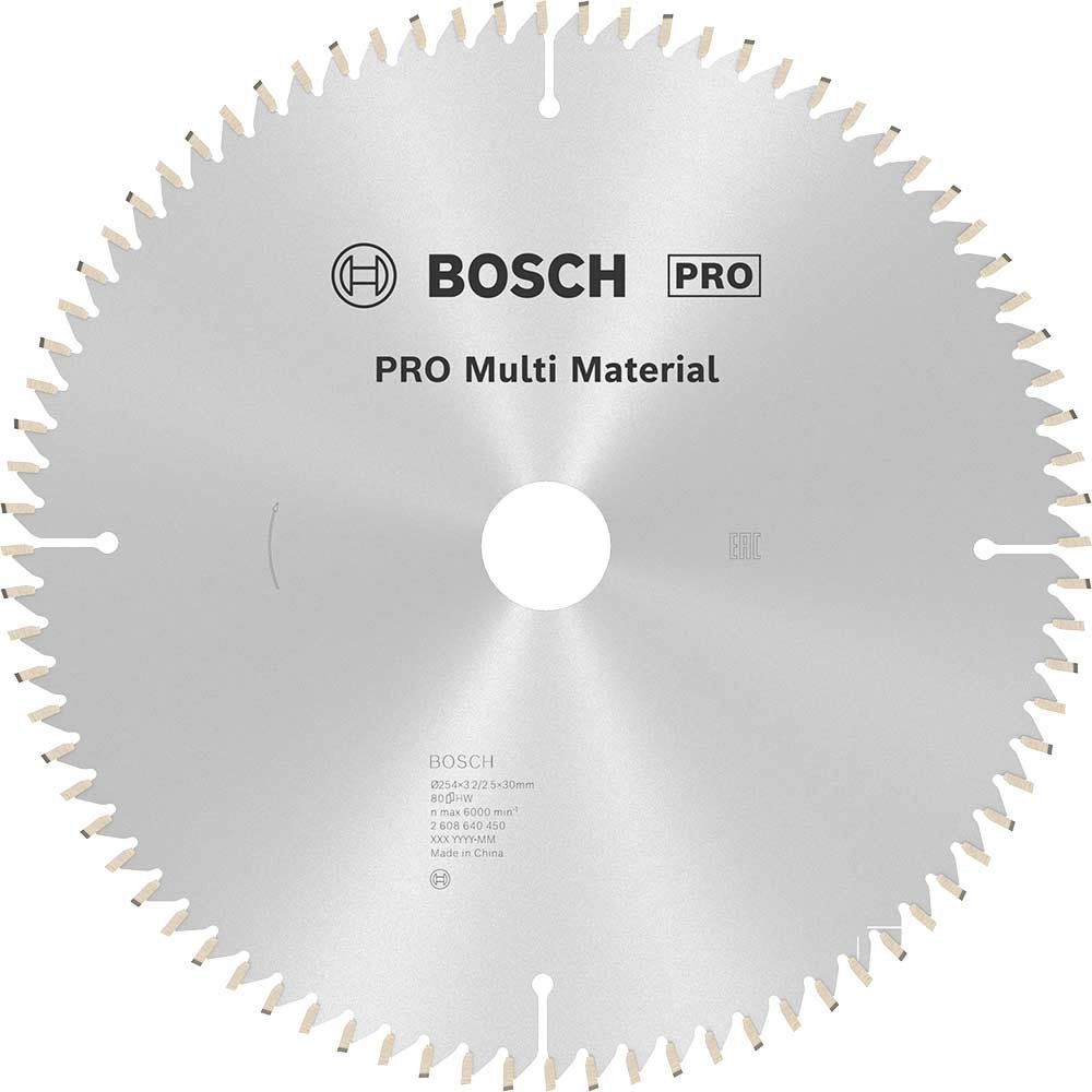 Bosch PRO Multi Material Cutting Mitre and Table Saw Blade 254mm 80T 30mm - Image 1
