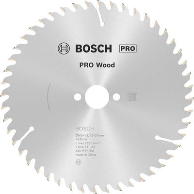 Bosch PRO Optiline Wood Cutting Saw Blade 160mm 48T 20mm