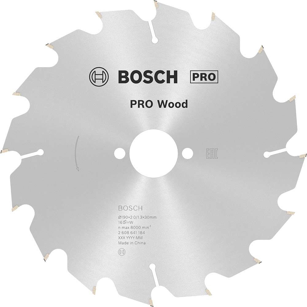 Bosch PRO Optiline Wood Cutting Saw Blade 190mm 16T 30mm - Image 1
