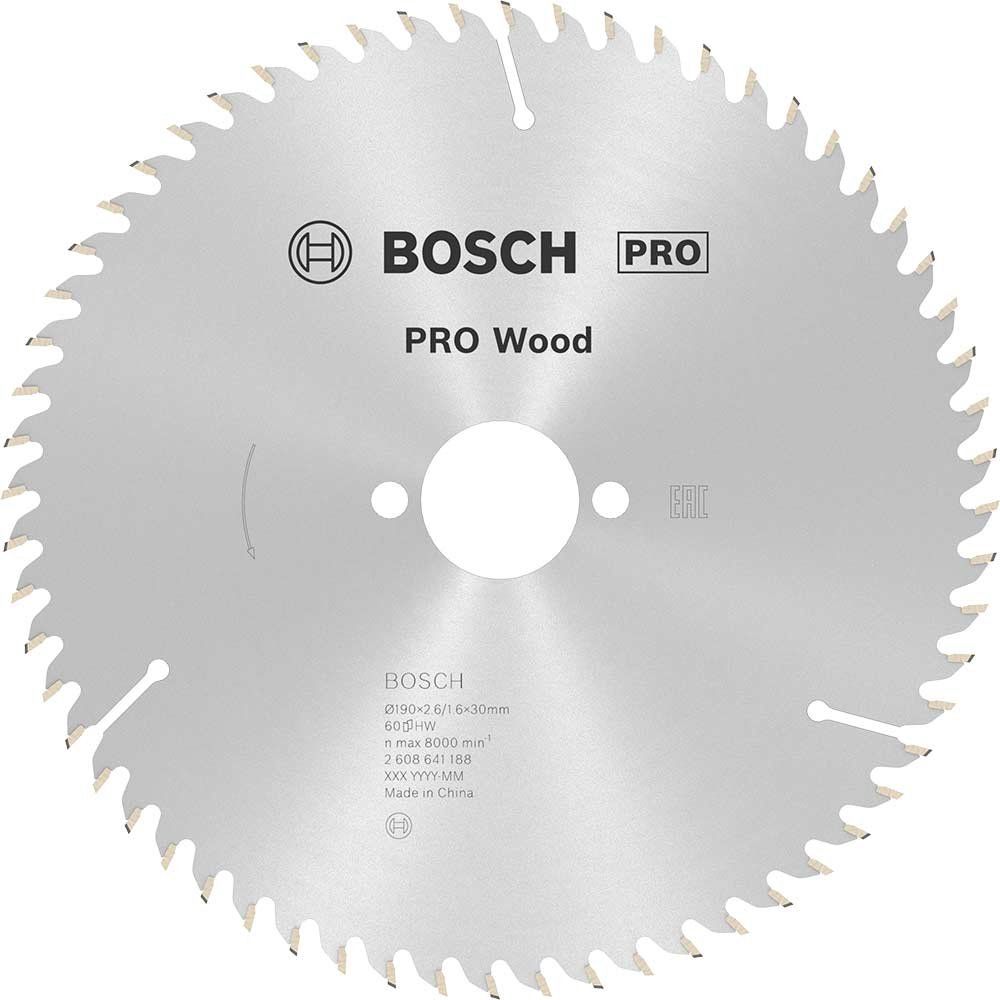 Bosch PRO Optiline Wood Cutting Saw Blade 190mm 60T 30mm - Image 1