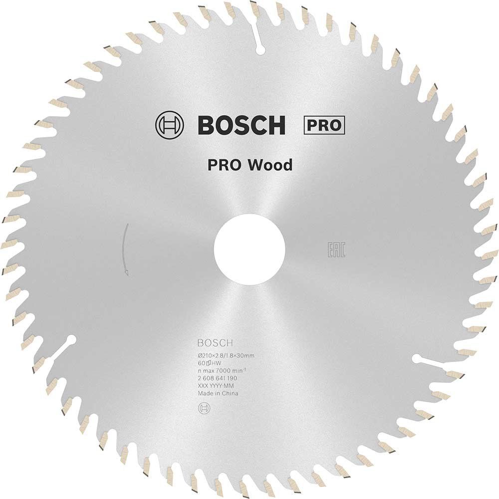 Bosch PRO Optiline Wood Cutting Saw Blade 210mm 60T 30mm - Image 1