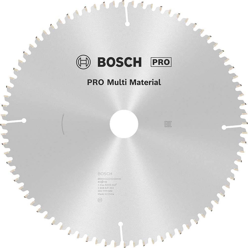 Bosch PRO Multi Material Cutting Saw Blade 260mm 80T 30mm - Image 1