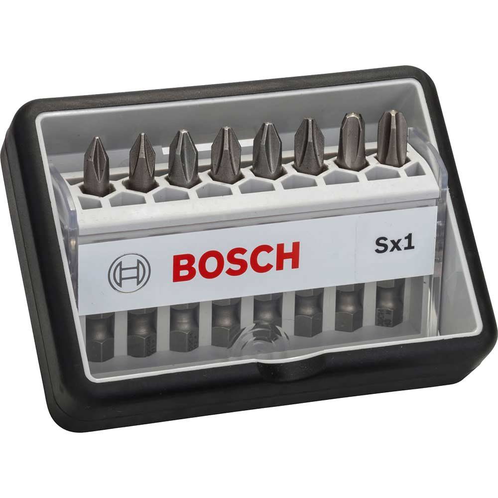 Bosch 8 Piece Sx Extra Hard Screwdriver Bit Set - Image 1