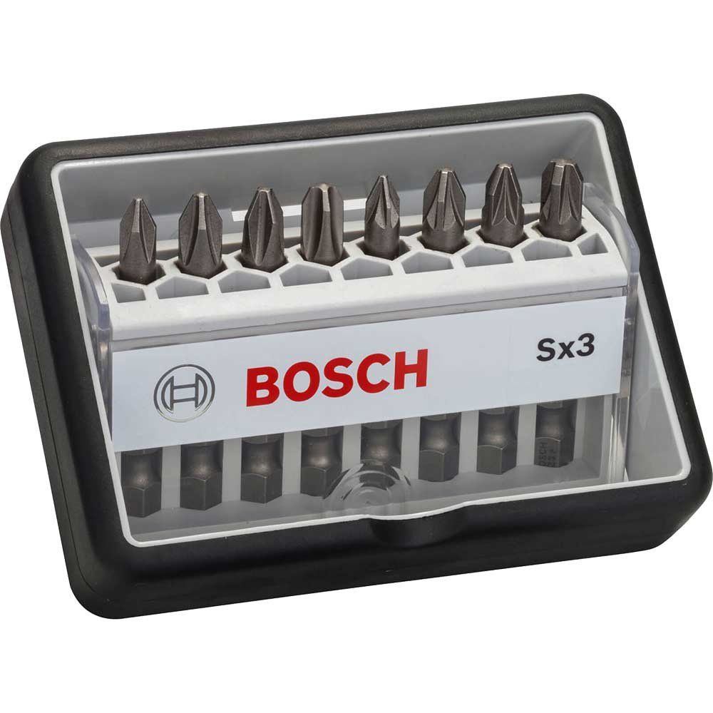Bosch 8 Piece Sx Extra Hard Screwdriver Bit Set - Image 1