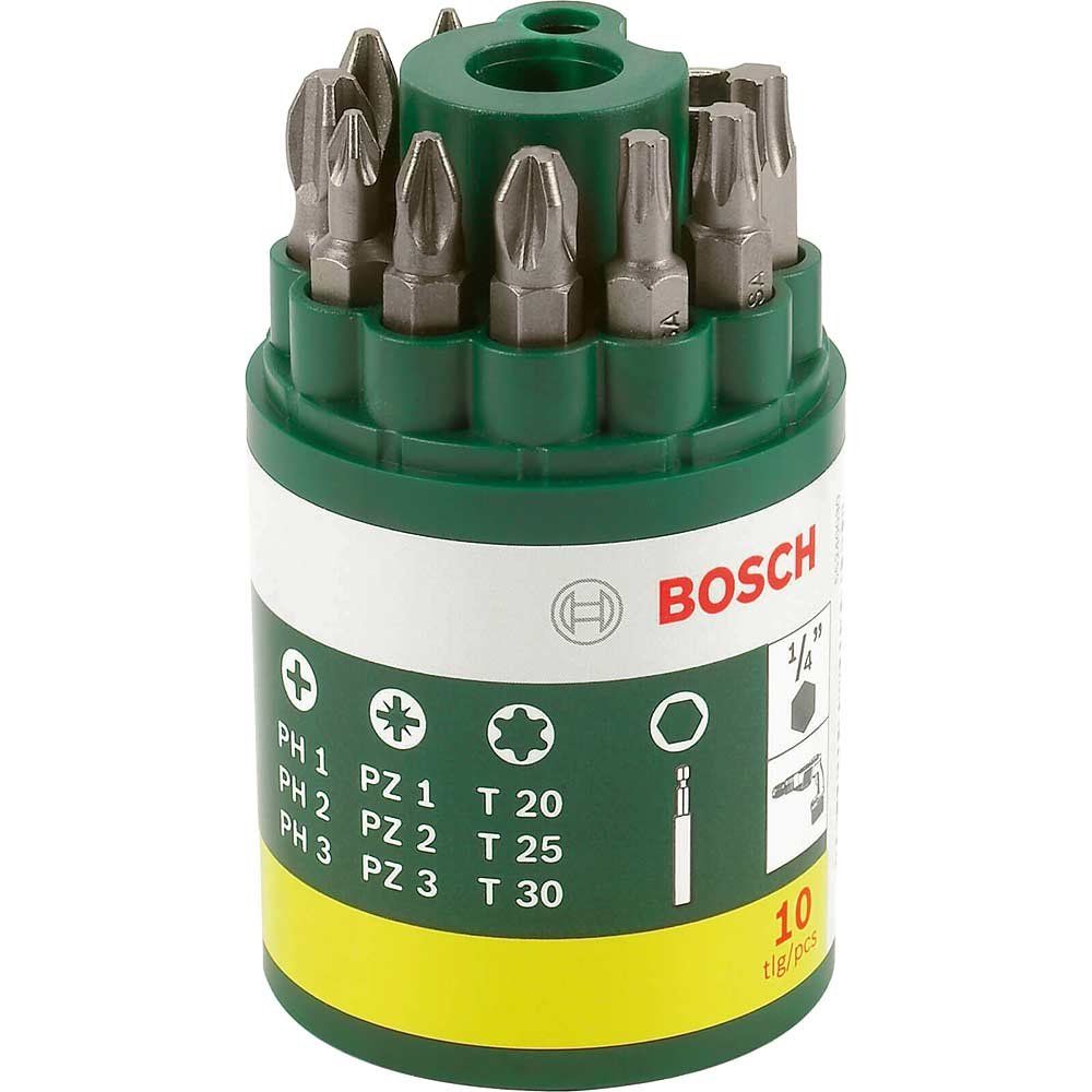 Bosch 10 Piece Mixed Screwdriver Bit Set - Image 1