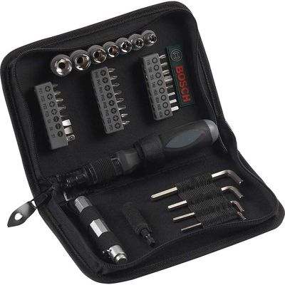 Bosch 38 Piece Ratchet Screwdriver Bit Socket and Hex Key Set
