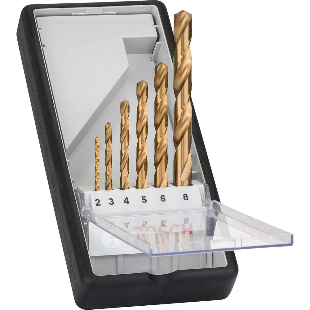 Bosch Robust Line 6 Piece HSS-TiN Drill Bit Set - Image 1
