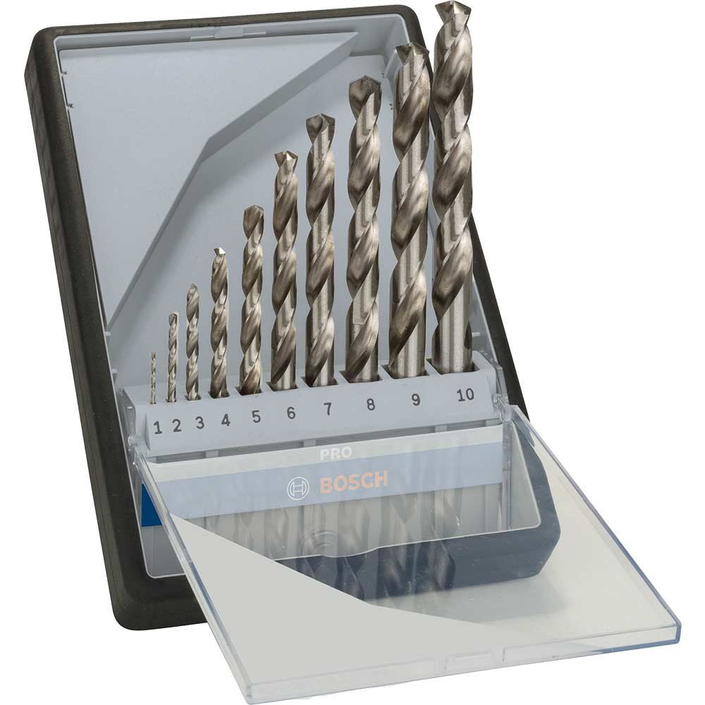 Bosch PRO Robust Line 10 Piece HSS-G Drill Bit Set - Image 1