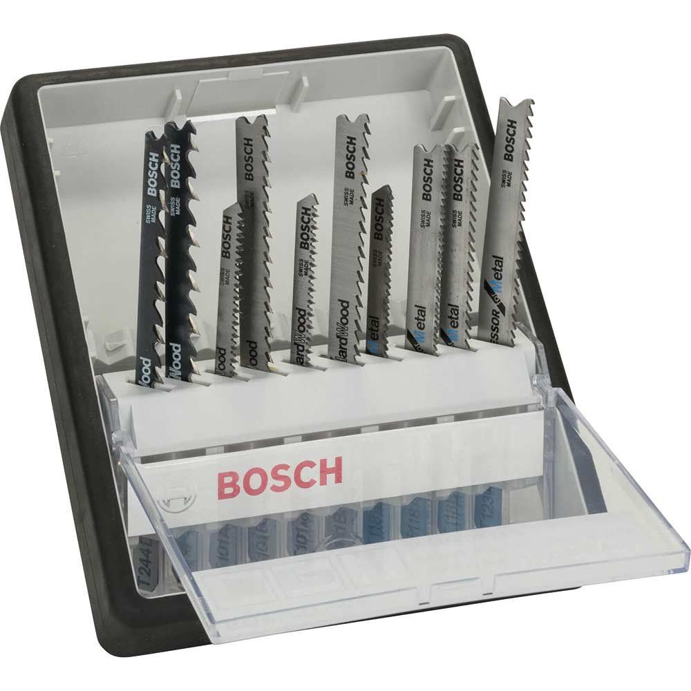 Bosch 10 Piece Metal and Wood Cutting Jigsaw Blade Set - Image 1