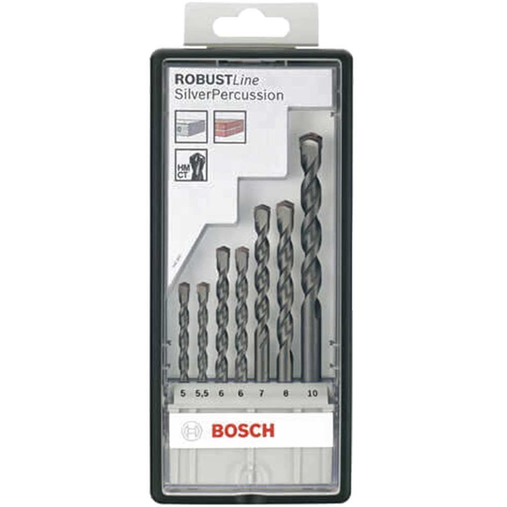 Bosch 7 Piece Silver Percussion Masonry Drill Bit Set - Image 1