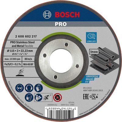 Bosch PRO WA46 BF Semi Flex Metal Grinding Disc 115mm