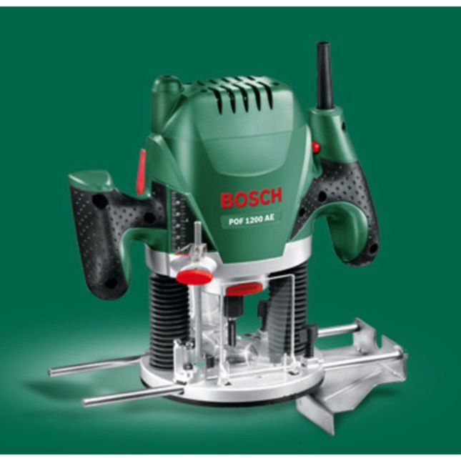 BOSCH POF 1200 AE Plunge Router - Black & Green - Image 1