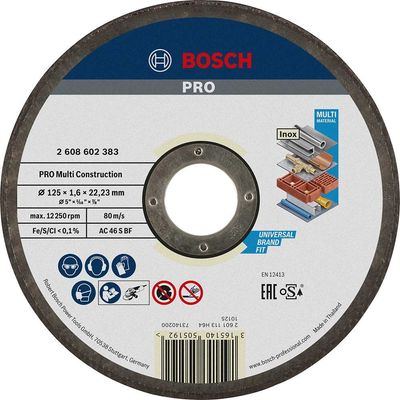 Bosch PRO Rapido MultiConstruction Cutting Disc 125mm 1.6mm 22mm