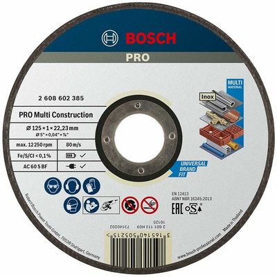 Bosch PRO Rapido MultiConstruction Cutting Disc 125mm 1mm 22mm