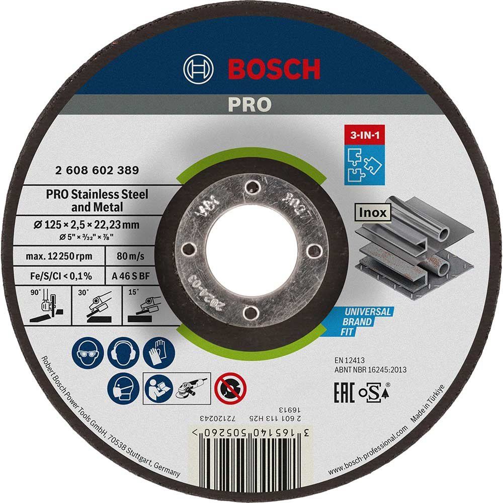 Bosch PRO Depressed Centre 3 in 1 Cutting Grinding Finishing Disc 125mm 2.5mm 22mm - Image 1