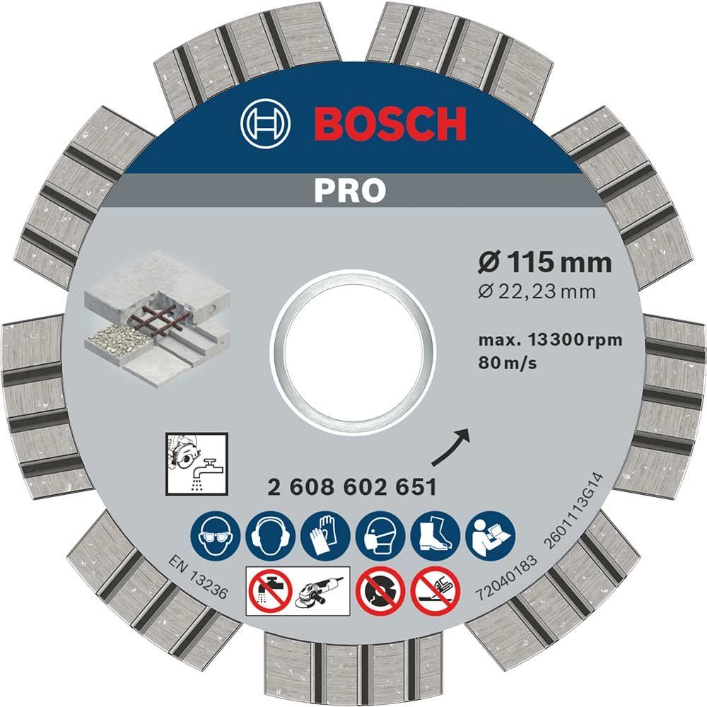 Bosch PRO Concrete Diamond Cutting Disc 115mm - Image 1