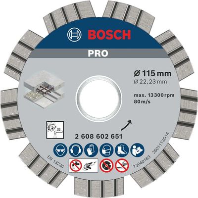 Bosch PRO Concrete Diamond Cutting Disc 115mm