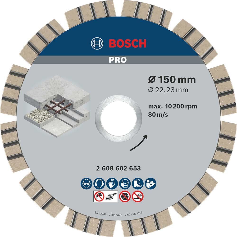 Bosch PRO Concrete Diamond Cutting Disc 150mm - Image 1