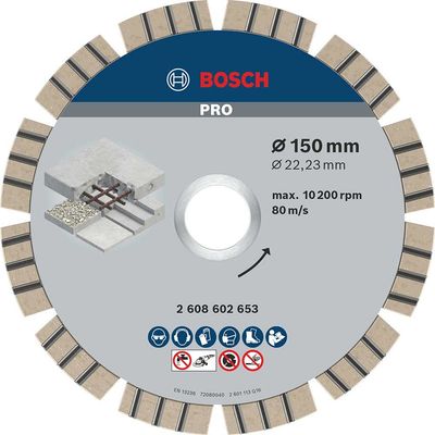Bosch PRO Concrete Diamond Cutting Disc 150mm