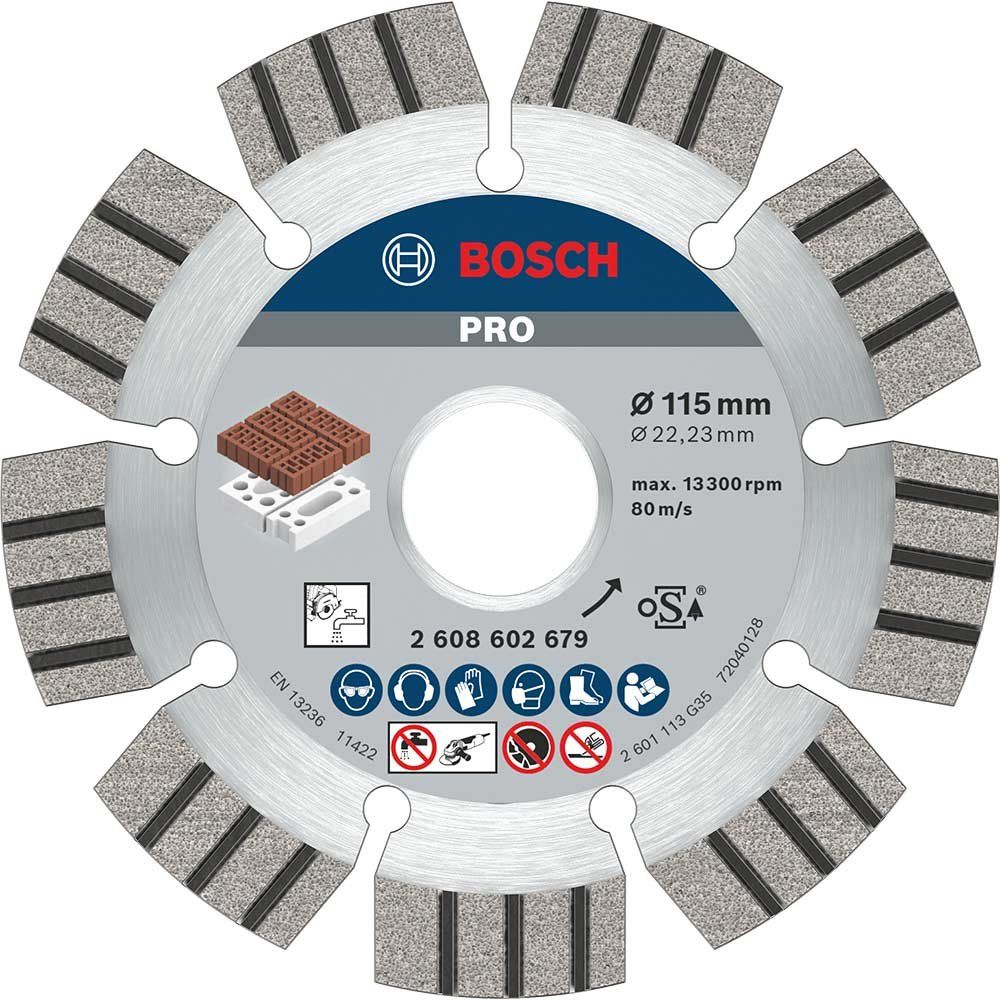 Bosch PRO Diamond Cutting Disc for Abrasive Materials 115mm - Image 1