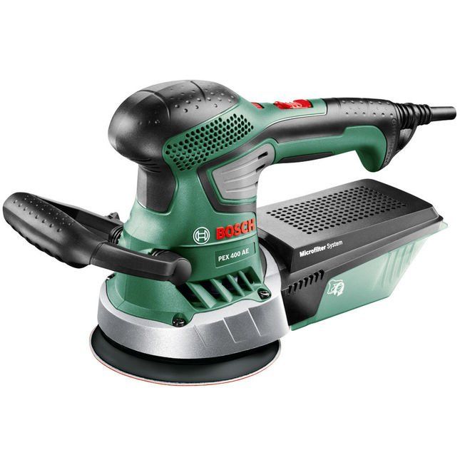 BOSCH PEX 400 AE Random Orbit Sander - Black & Green - Image 1
