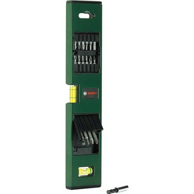 Bosch Spirit Level and Integrated 17 Piece Screwdriver Bit Set 12" / 30cm