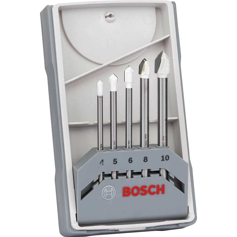 Bosch 5 Piece Ceramic Tile Drill Bit Set - Image 1