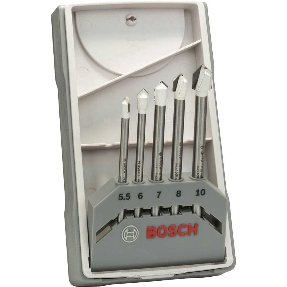 Bosch 5 Piece Ceramic Tile Drill Bit Set - Image 1