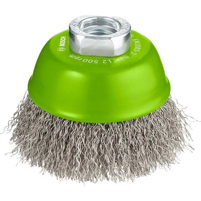 Bosch PRO 0.3mm Inox Crimped Wire Cup Brush 75mm M14 Thread