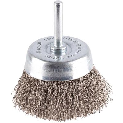 Bosch PRO 0.3mm Crimped Inox Steel Wire Brush 60mm 6mm Shank