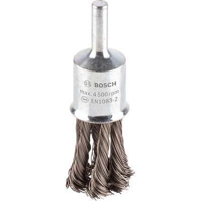Bosch PRO 0.35mm Knotted Inox Steel Wire Pencil Brush 20mm 6mm Shank