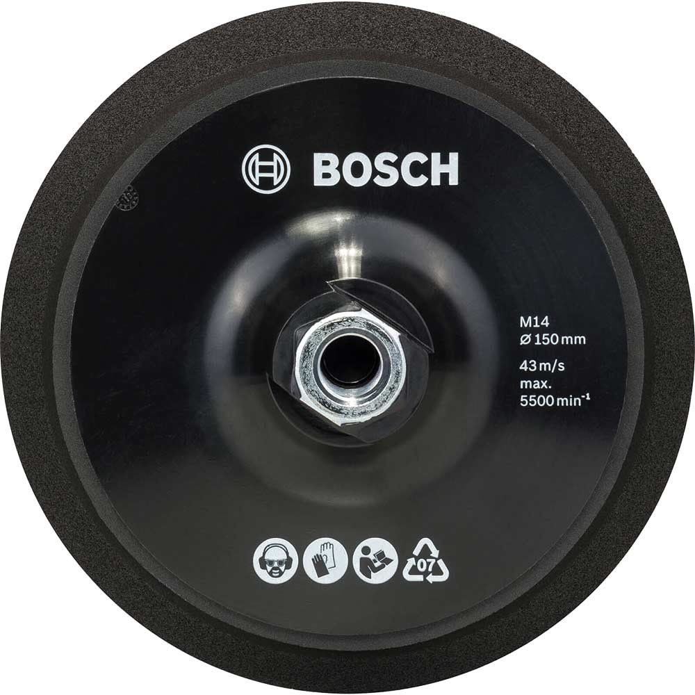 Bosch M14 Hook and Loop Backing Pad 150mm - Image 1