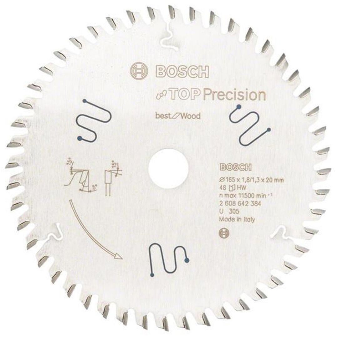 Bosch Powertool Accessories Best For Wood Circular Saw Blade 165 X 20Mm X 48T - Grey - Image 1