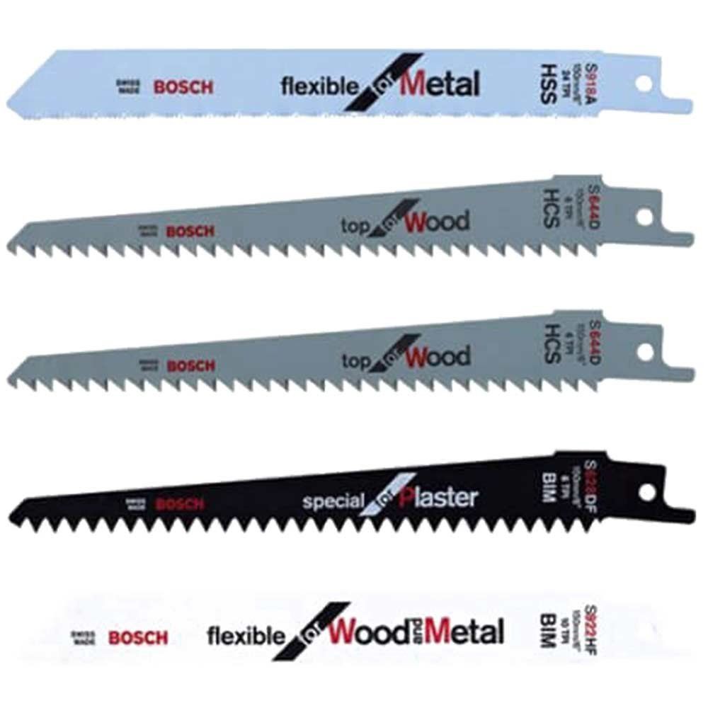 Bosch Genuine 5 Piece Mixed Recipro Saw Blade Set for KEO and Other Garden Saws - Image 1