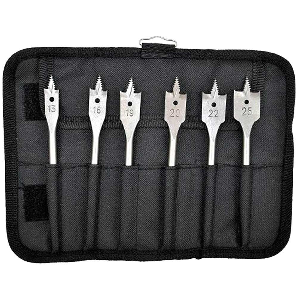 Bosch 6 Piece SelfCut Spade Drill Bit Set in Tool Roll - Image 1