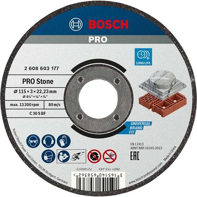 Bosch PRO Stone Cutting Disc 115mm 3mm 22mm