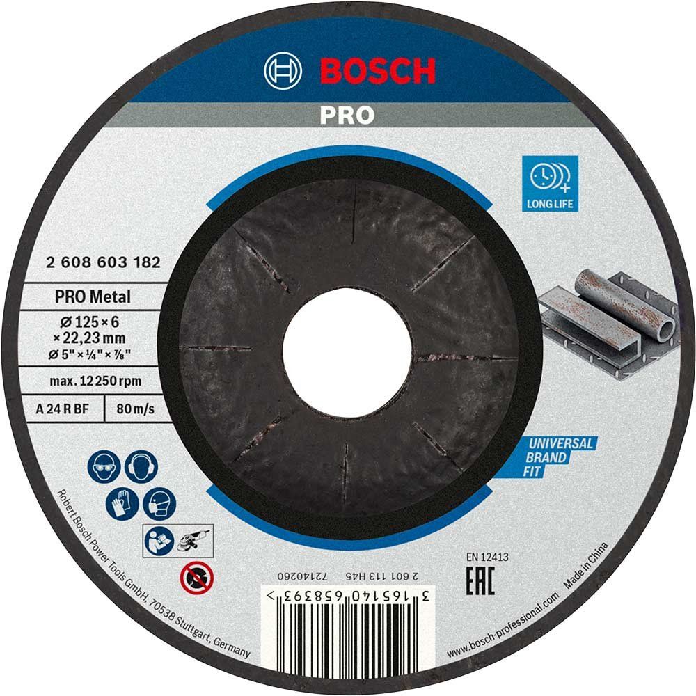 Bosch PRO Depressed Centre Metal Grinding Disc 125mm 6mm 22mm - Image 1