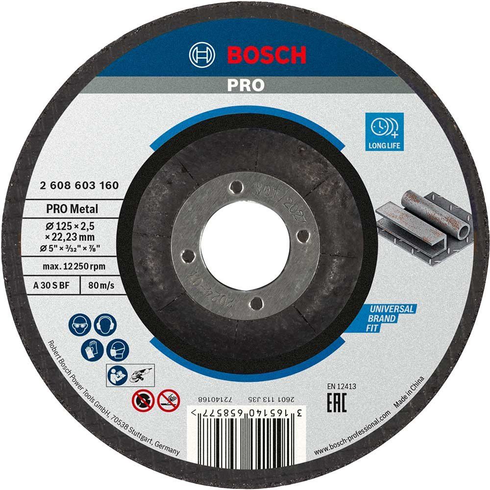Bosch PRO Depressed Centre Metal Cutting Disc 125mm 2.5mm 22mm - Image 1