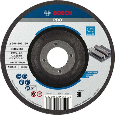 Bosch PRO Depressed Centre Metal Cutting Disc 125mm 2.5mm 22mm