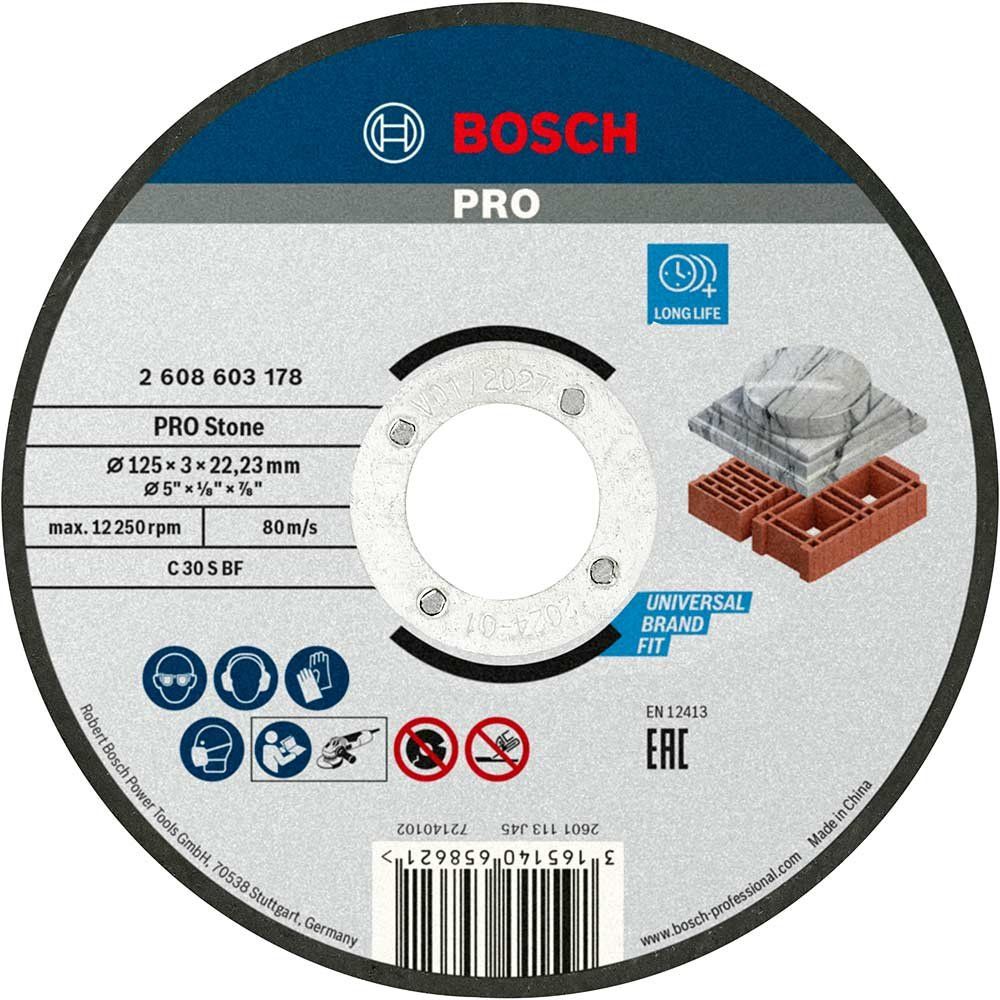 Bosch PRO Stone Cutting Disc 125mm 3mm 22mm - Image 1