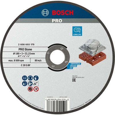 Bosch PRO Stone Cutting Disc 180mm 3mm 22mm