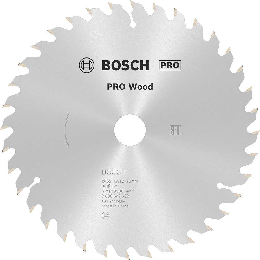 Bosch PRO Optiline Wood Cutting Saw Blade 165mm 36T 20mm - Image 1