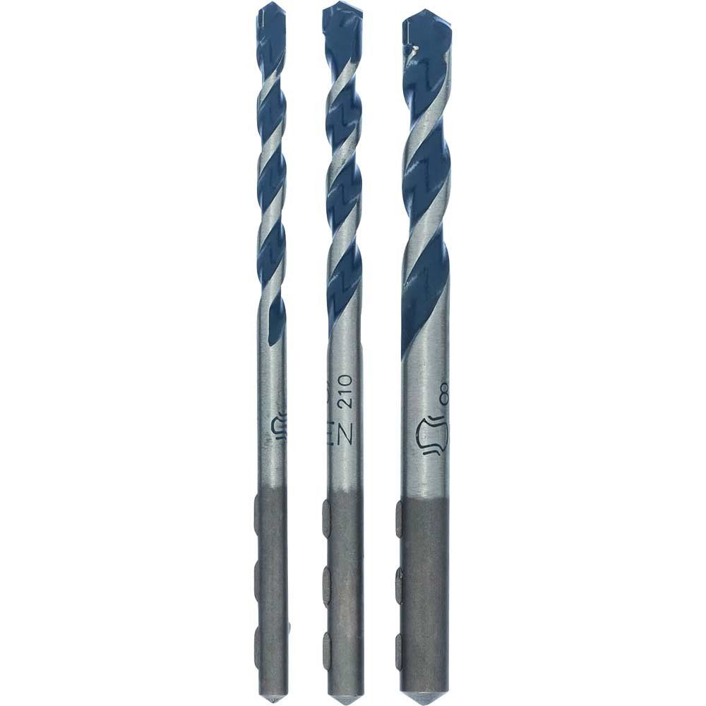 Bosch 3 Piece Blue Granite Masonry Drill Bit Set - Image 1
