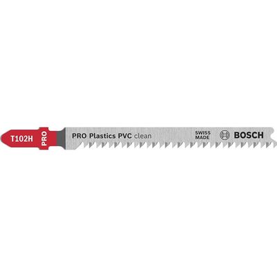 Bosch PRO T102H Plastics PVC Clean Cutting Jigsaw Blade Pack of 3