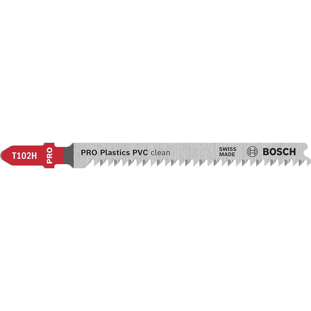 Bosch PRO T102H Plastics PVC Clean Cutting Jigsaw Blade Pack of 5 - Image 1