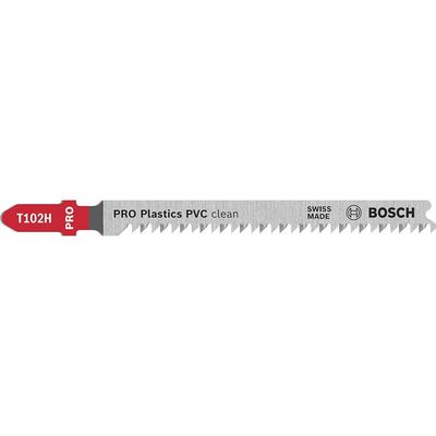 Bosch PRO T102H Plastics PVC Clean Cutting Jigsaw Blade Pack of 5