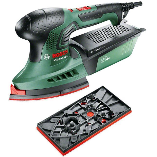 BOSCH PSM 200 AES Multi Sander - Green & Black - Image 1